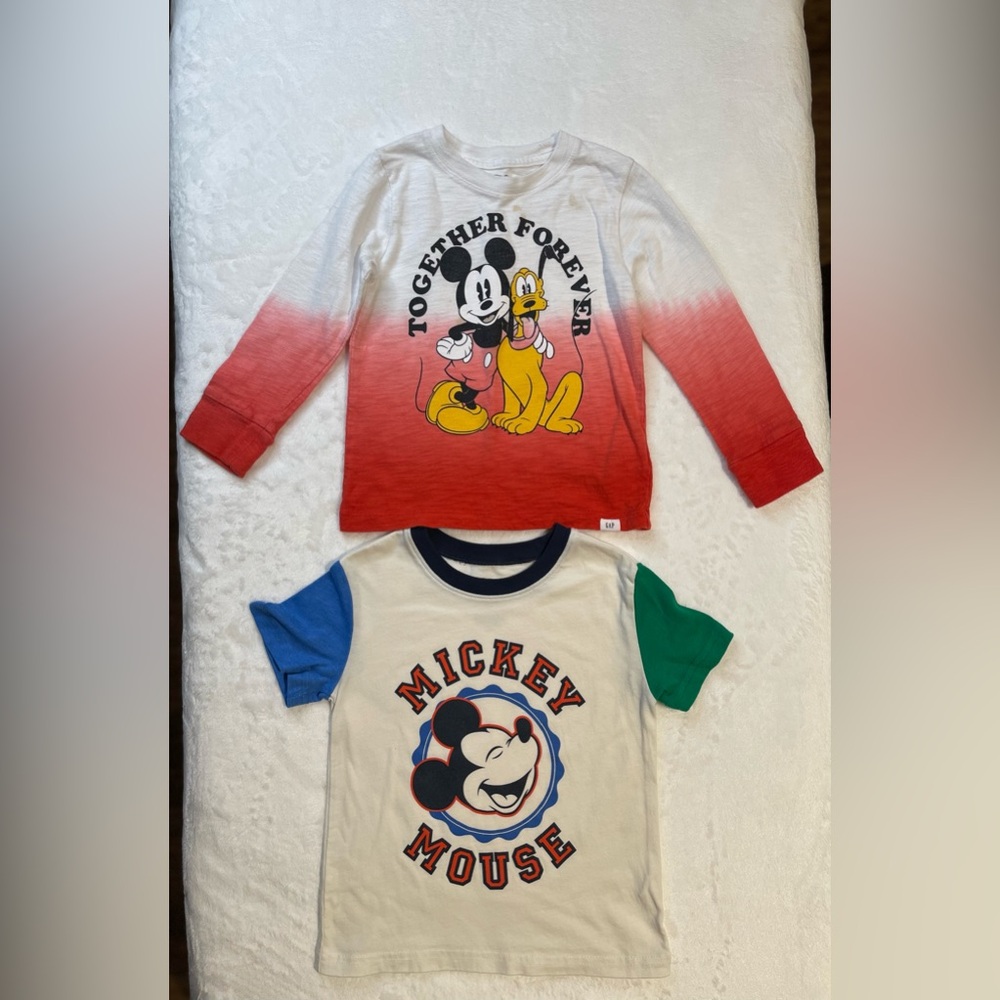 Disney Mickey Mouse and Pluto Gap and Jumping Beans Shirts Bundle Size: 3T